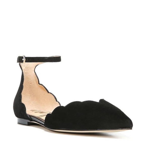 Sam Edelman Rowan Scalloped Pointy Toe Flat - Picture 1 of 8